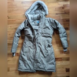 Columbia Women's Apres Arson Winter Long Down Jacket in Gray